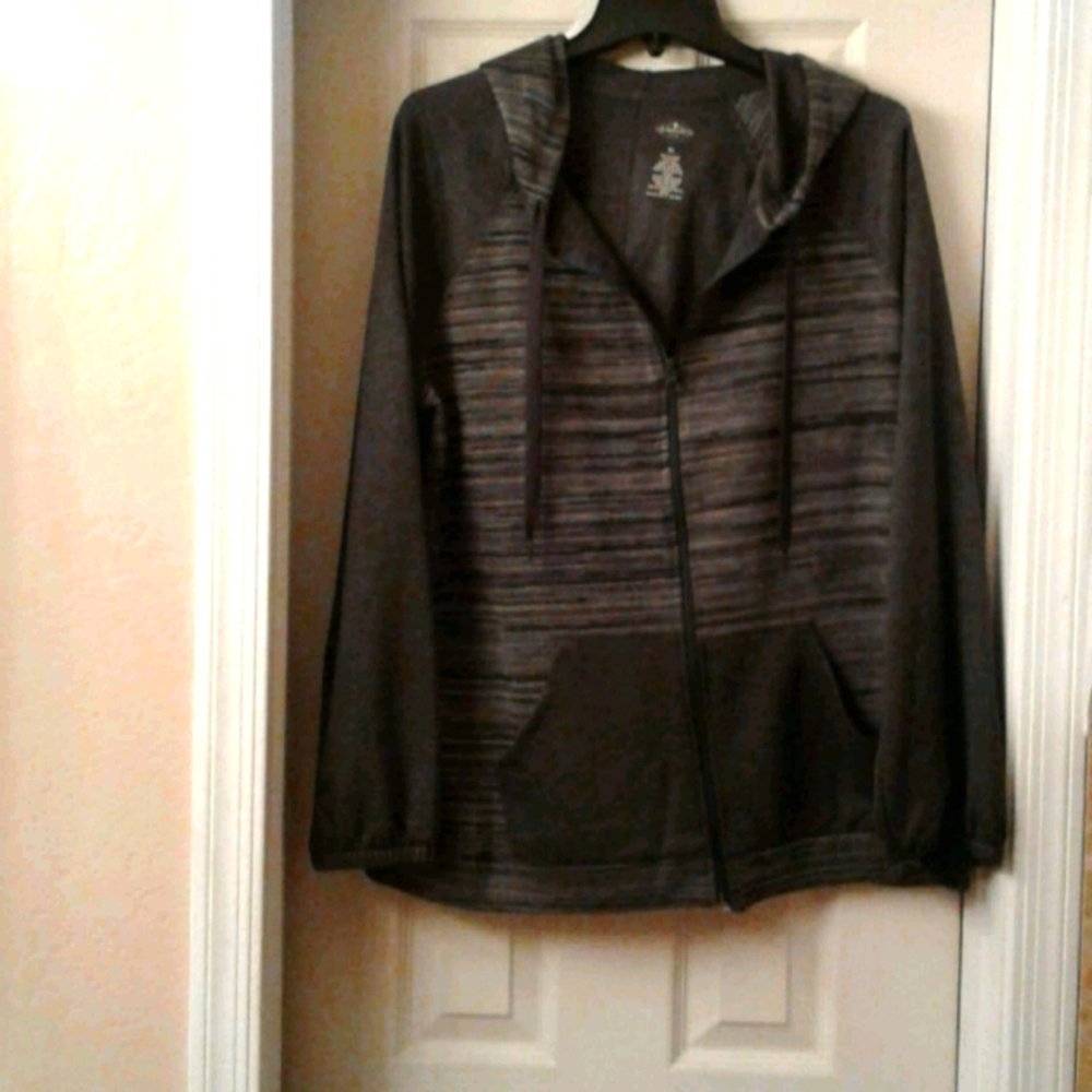 Ladies hooded sweater.